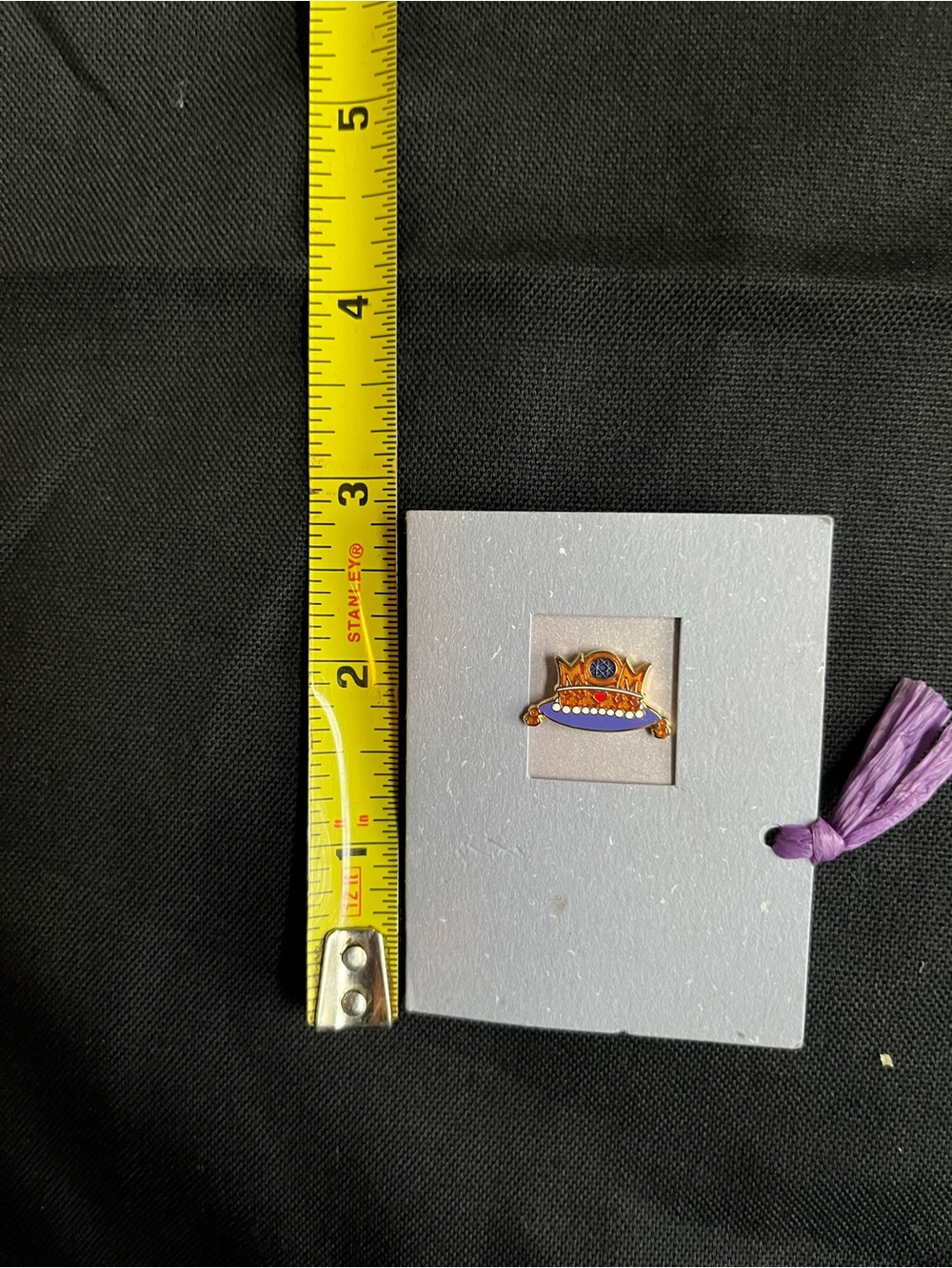 Enamel Crown Pin - Gold & Purple